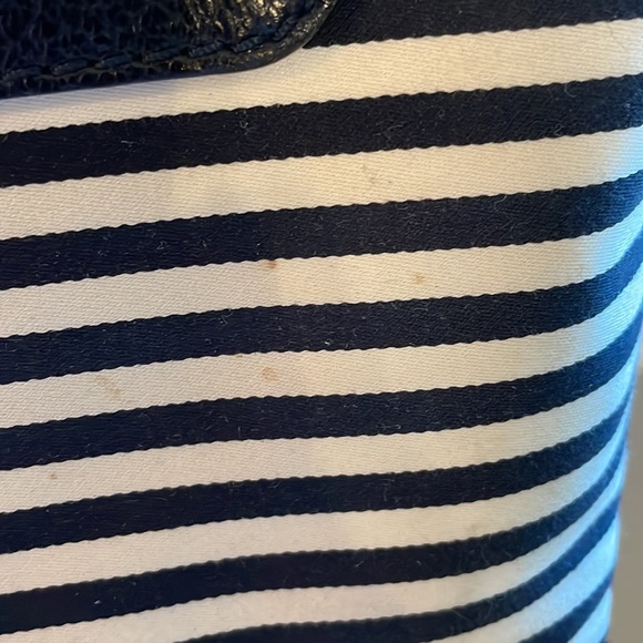 Vintage Kate Spade navy and white striped tote - Picture 6 of 14